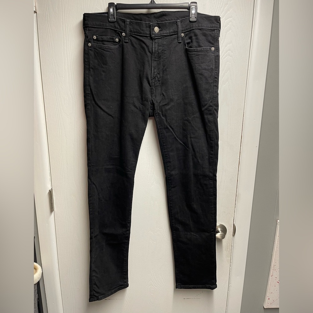 Men’s Abercrombie & Fitch Black Langdon Skinny Stretch Jeans Size 34W 32L